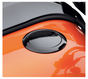 Korek wlewu paliwa wciskany, klik klak, czarny Harley-Davidson 63140-10B