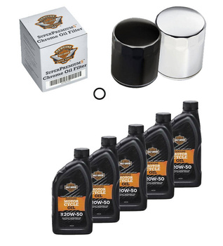 Mineralny zestaw wymiany oleju - silnik | Harley Touring Softail M8