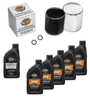 Mineralny zestaw wymiany oleju - silnik + przekładnia | Harley Touring Softail M8