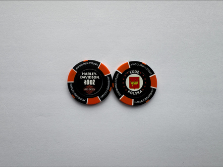 Poker Chips - czarno-pomarańczowy