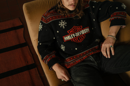 Świąteczny sweter męski Harley Davidson