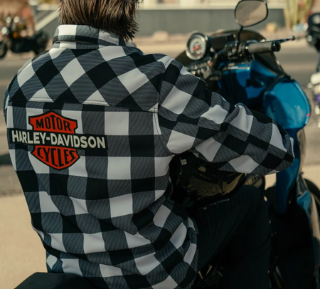 Kurtka H-D Mesh Operative Riding Jacket - Harley Black & Bright White